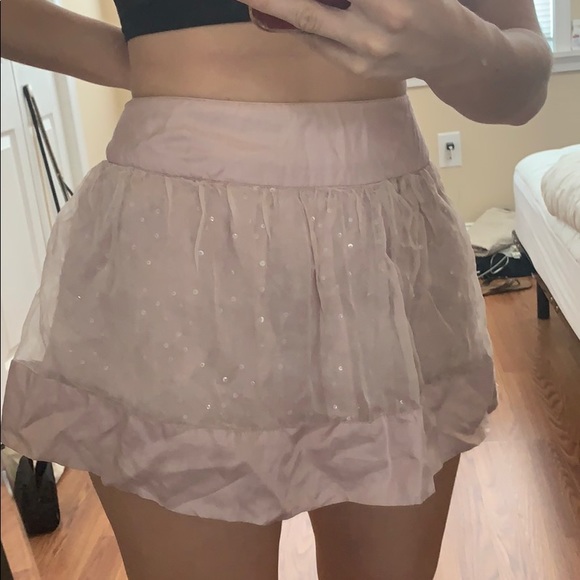 Topshop tulle sparkly SILK skirt - Picture 1 of 12